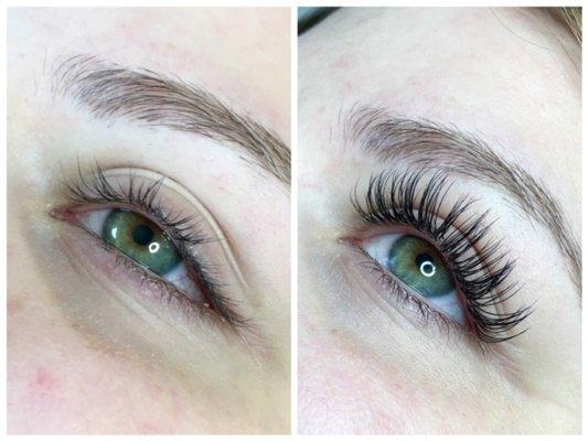 Before and After, Classic Lash Extensions