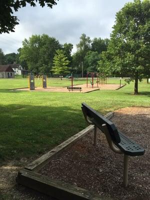 16 acre park with nice playground for 2s and big kids also!