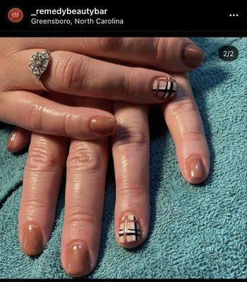 Gel Manicure with a nail design