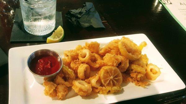 Flash fried calamari with Thai dipping sauce.