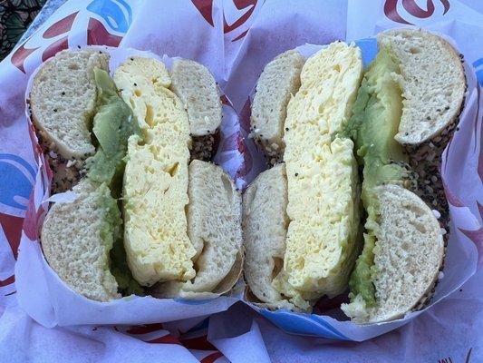 Avocado & Egg on everything bagel