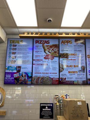 Menu ( deals, pizza, apps)