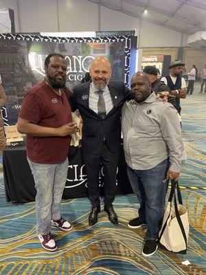 Me and my guy Jerel with CEO/Co Founder of Luciano Cigars (Luciano Meirelles)