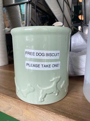 Free dog biscuits :)