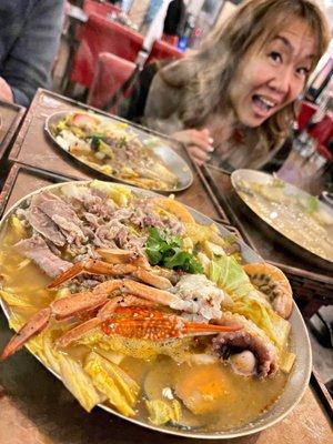 8. Thai Flavor Hot Soup in the foreground, served piping hot!!