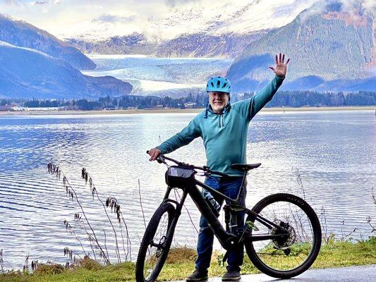 Mendenhall Glacier on bike tour