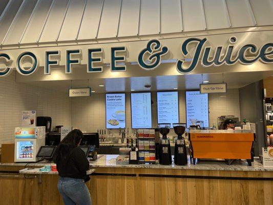 Coffee bar right inside Whole Foods