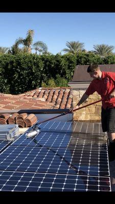 Solar panel cleaning to keep them panels maximizing power