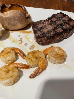 Surf and turf with a sweet potato