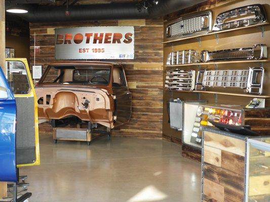 BROTHERS Truck Parts showroom interior - Corona, CA