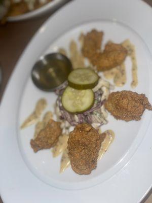 Gulf oysters cornmeal fried