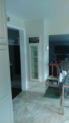 Curio cabinet with beveled glass door (I will add the cabinet lighting)