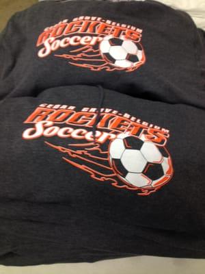 Cedar Grove- Belgium screen printed soccer hoodies