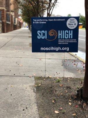 New Orleans Charter Science and Mathematics High School (Sci High) | Yard Sign