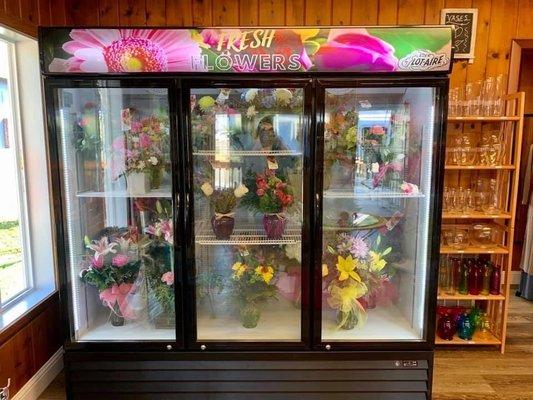 Find Fresh flower arrangements in our case daily!!!