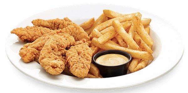 Chicken tender with fries