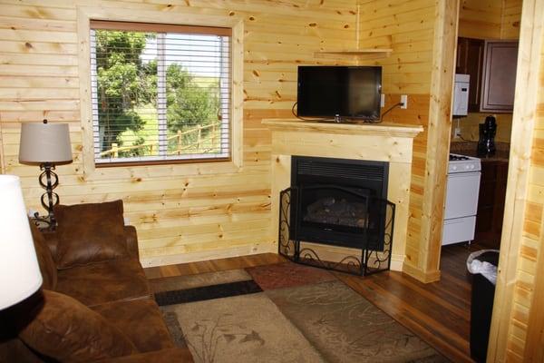 New Redwood cabins sleep up to 12!  Two bedrooms w/ Queen beds, loft with 3 full size futon mattresses and sofa sleeper.