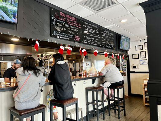 Inside the restaurant