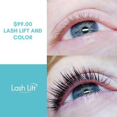 $99.00 Lash Lift and Color