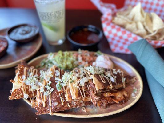 Cheesy Birria Crunch Quesadilla