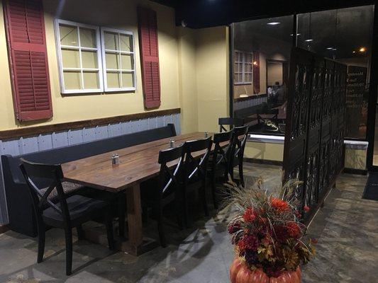 Reserve our Farmhouse Table for parties of 7-13