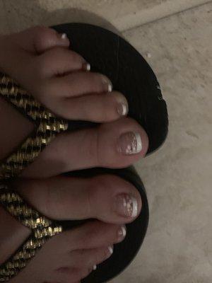 I got a pedicure, and it was great! She did such a good job I highly recommend