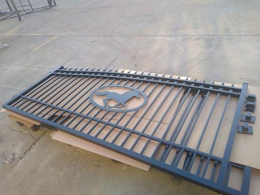 Gates blasted & powder coated