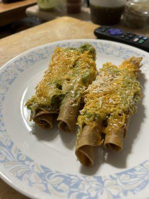 Chicken rolled tacos