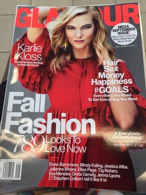 Glamour. Model Karlie Kloss is the cover girl.