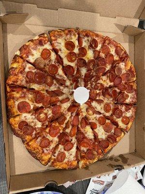 Large Pepperoni Pizza.