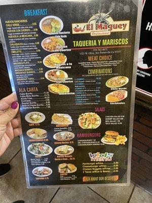 Menu 3/26/22