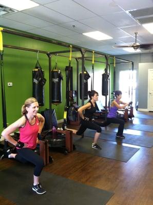 Ladies working the TRX