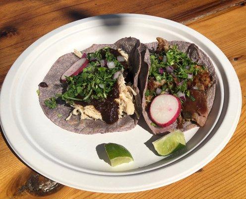 mole and carnitas