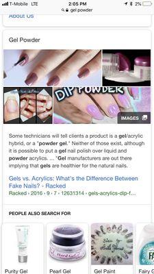 First thing that pops up on google when searching gel powder!!