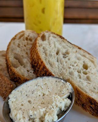 Bread with honey butter