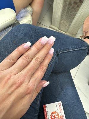 Pink ombre full set