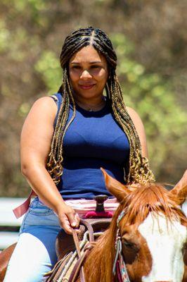 Enjoying a fun day horseback riding