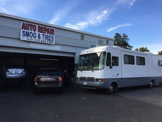 My Rv in for Smog Check