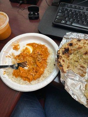 Chicken Tikka Masala with Garlic Naan