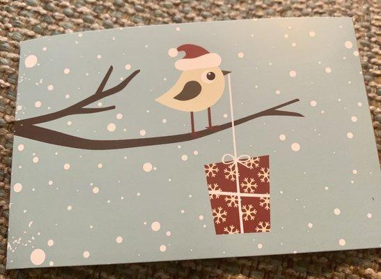 Holiday gift card! Cute winter scene!