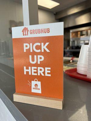 You can order on Grubhub