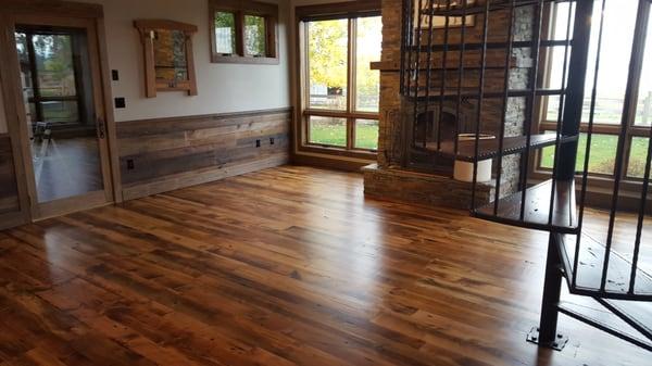 Refinished pine floor