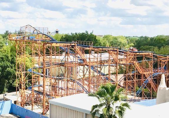 Sand Serpent Family-friendly Kids Rollercoaster, Busch Gardens Theme Park, Tampa