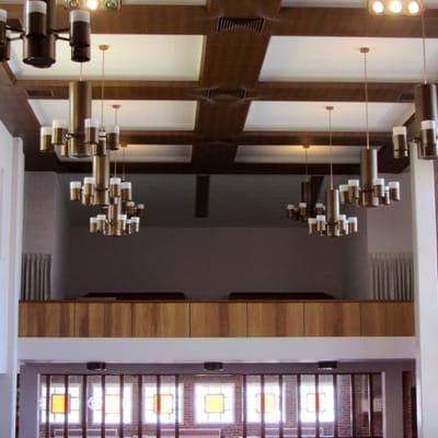 The balcony at Castleton Hill Moravian Church.