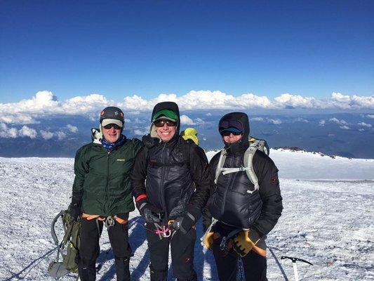 Mt. Rainier Summit, summer 2016 - Mike Faulconer, David Dahl, Sam