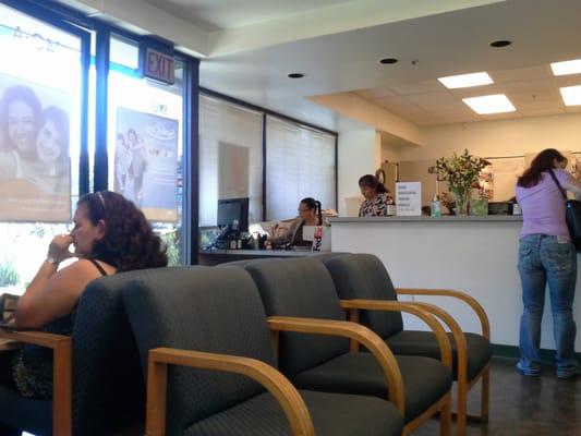 Dental office lobby.