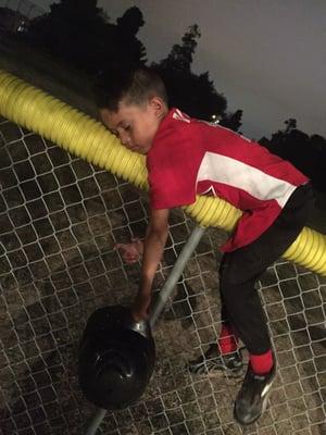 Late night practice at the cages