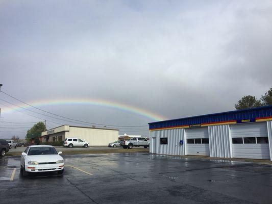 Shot of rainbow the other day after what seems like weeks of rain since before Christmas 2018.