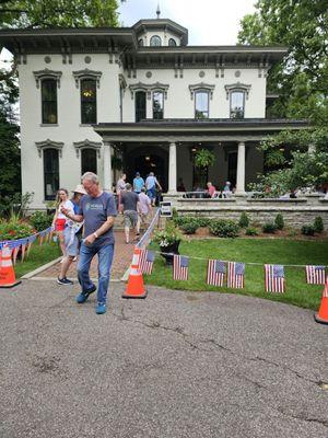 Old fashioned 4th at the Peterson Dumesnil house. Food, art, games,.and later fireworks!