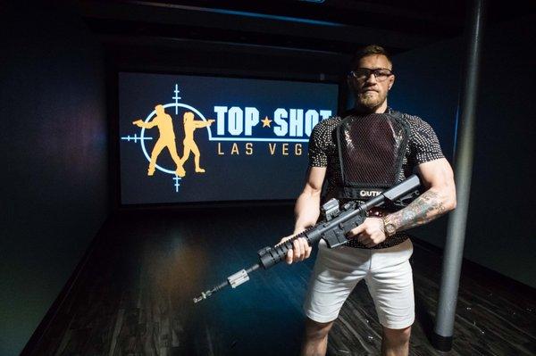 Even the champ shoots at Top Shot Las Vegas!